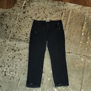 Just Black Ankle Cropped Jeans in Black